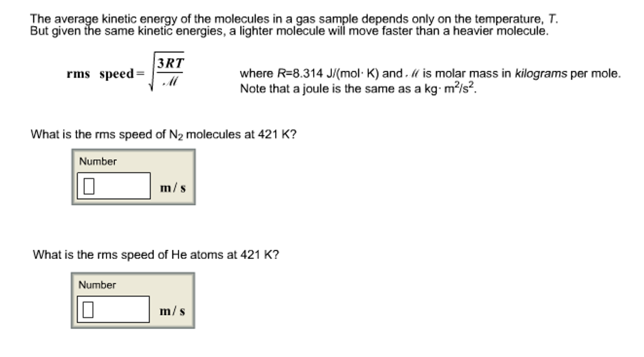 solved-the-average-kinetic-energy-of-the-molecules-in-a-gas-chegg