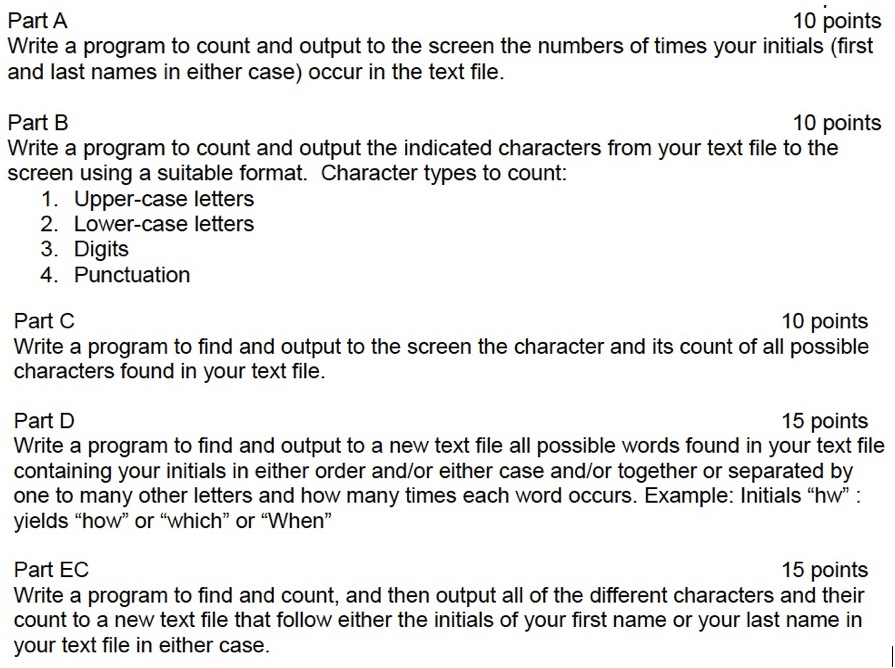 Solved Write A Program To Count And Output To The Screen The Chegg