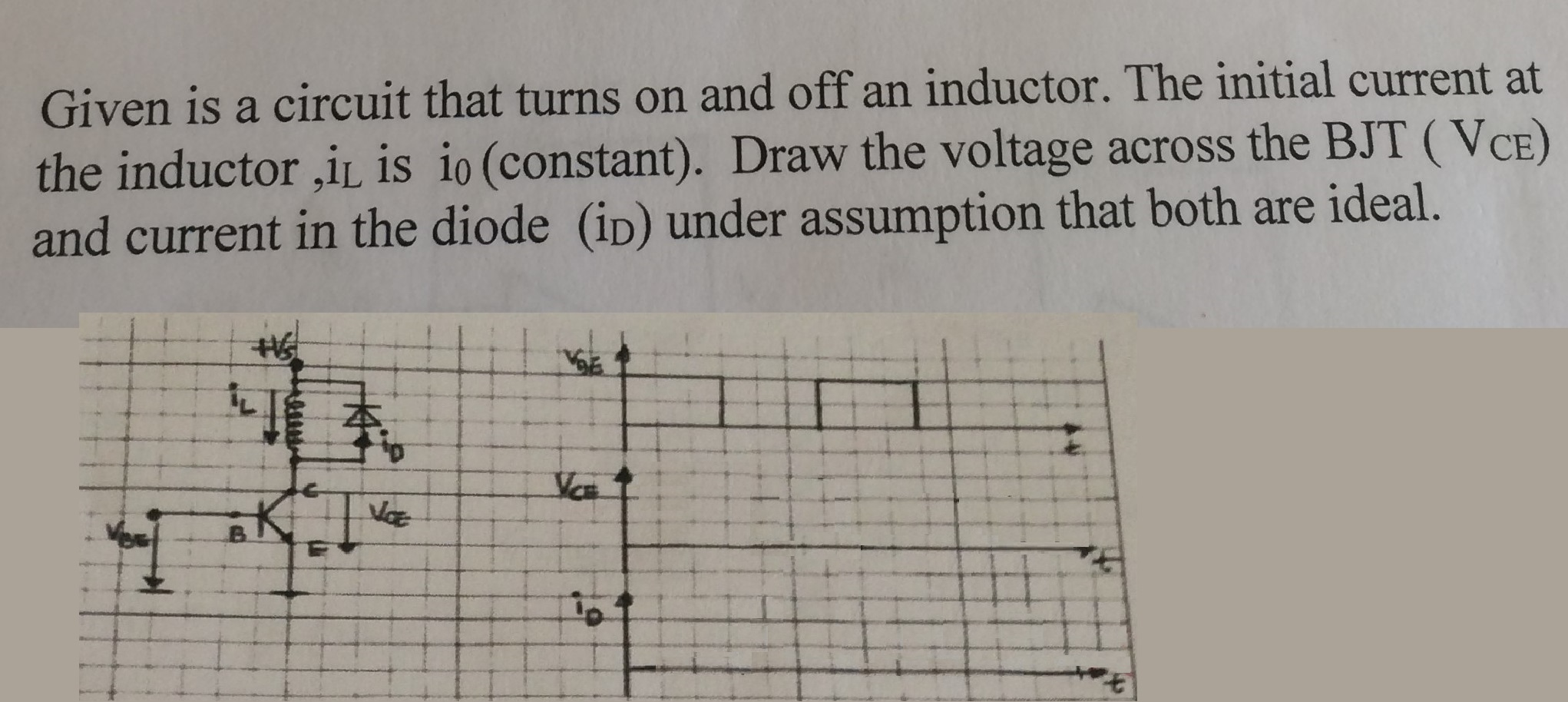 Solved Given Is A Circuit That Turns On And Off An Inductor Chegg