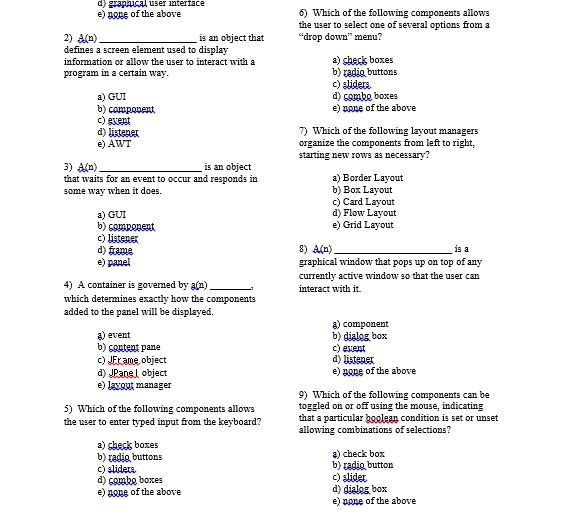 Ap Computer Science Inheritance Multiple Choice