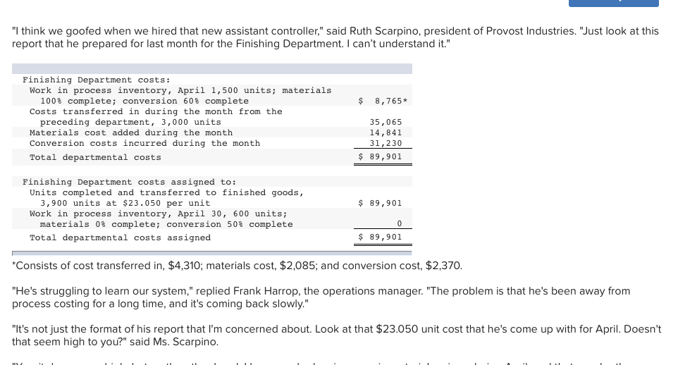 Solved "I think we goofed when we hired that new assistant