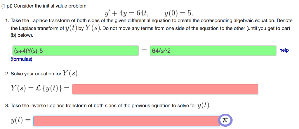 Solved Consider The Initial Value Problem Y 4y 64t