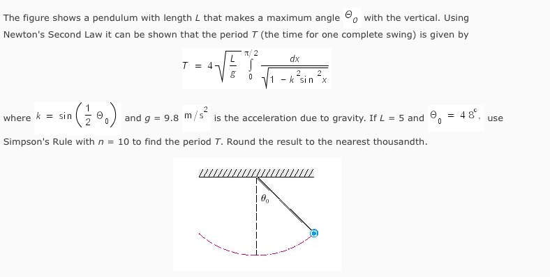 Solved The figure shows a pendulum with length L that makes | Chegg.com