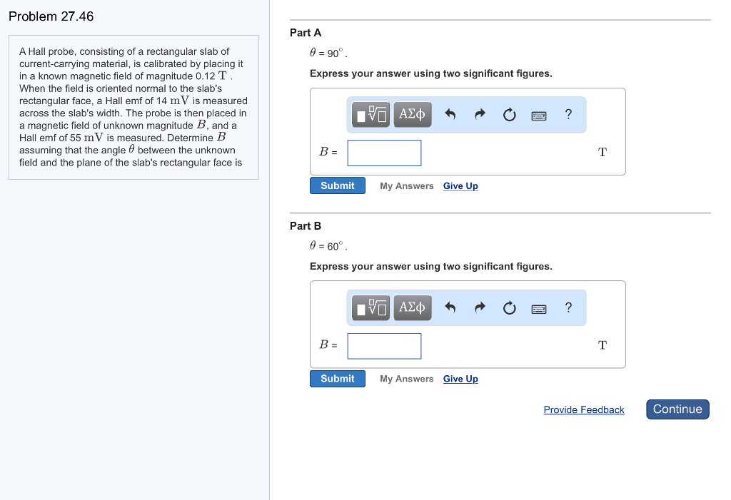 Solved Problem 27.46 Part A θ=90. A Hall probe, consisting