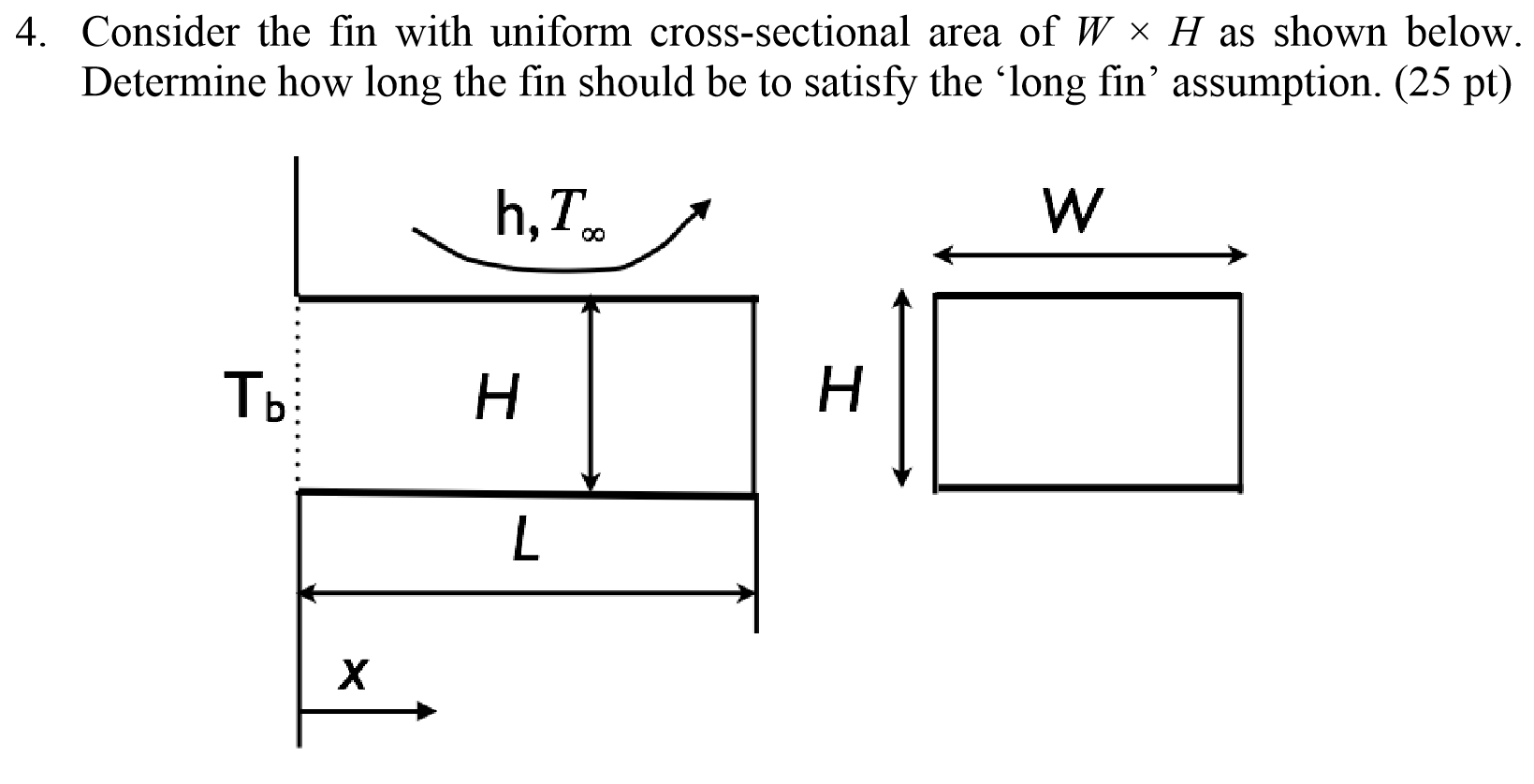 Solved Consider The Fin With Uniform Cross-sectional Area Of | Chegg.com