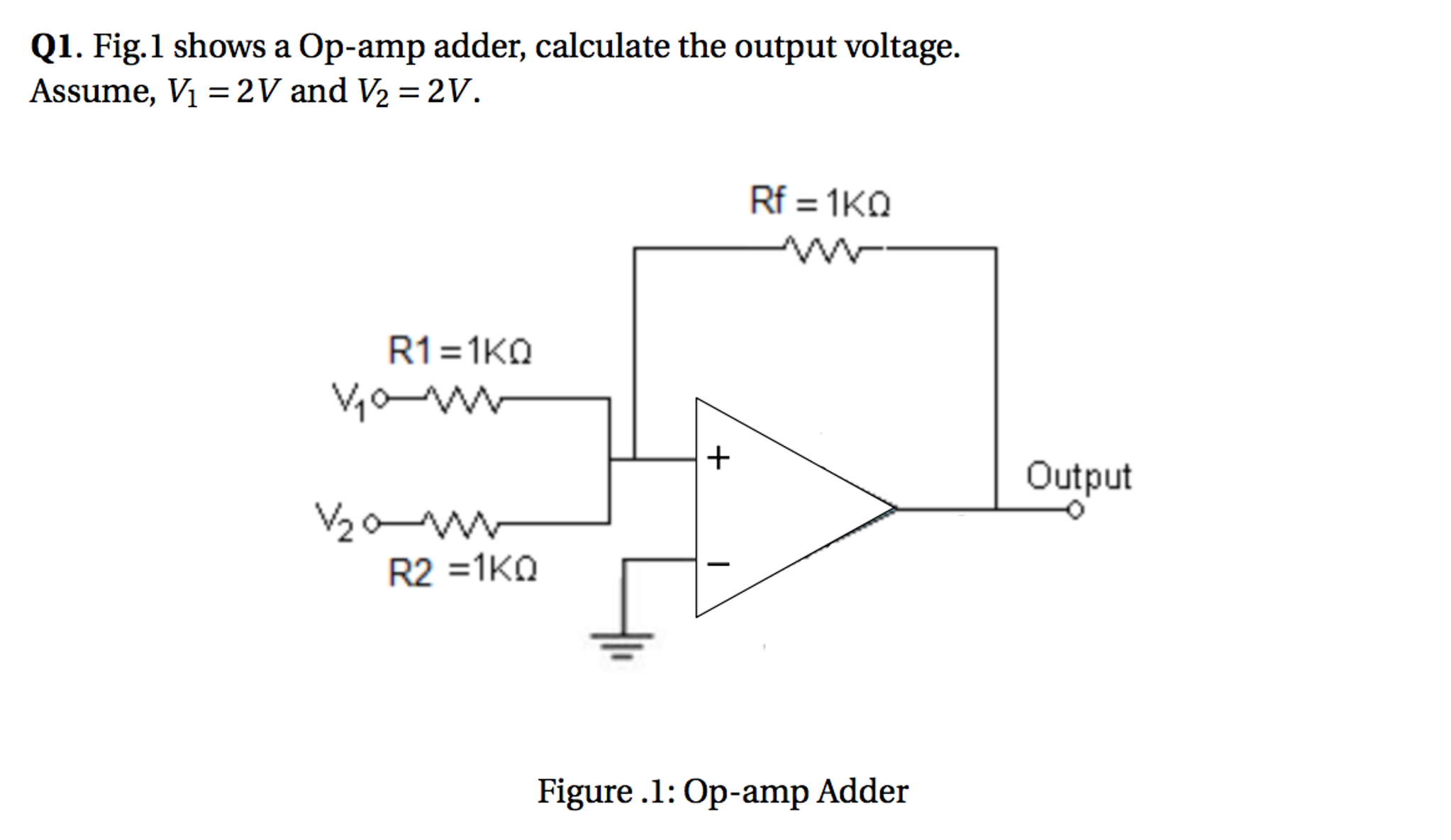 Op Amp Adder Circuit