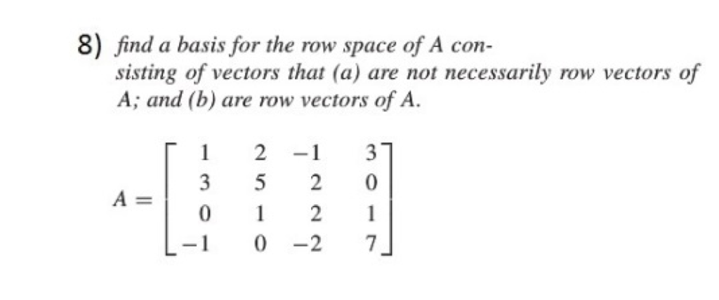 basis vectors linear algebra