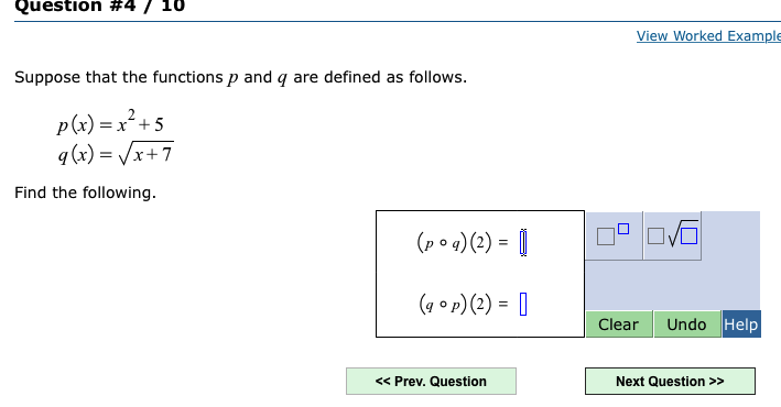 Solved Question #4 10 Suppose that the functions p and q are | Chegg.com