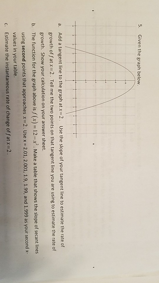 solved-5-given-the-graph-below-use-the-slope-of-your-chegg