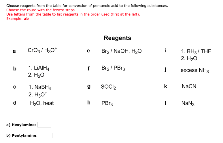 Solved Choose reagents from the table for conversion of | Chegg.com