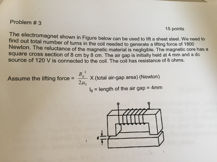 Solved The electromagnet shown in Figure below can be used | Chegg.com