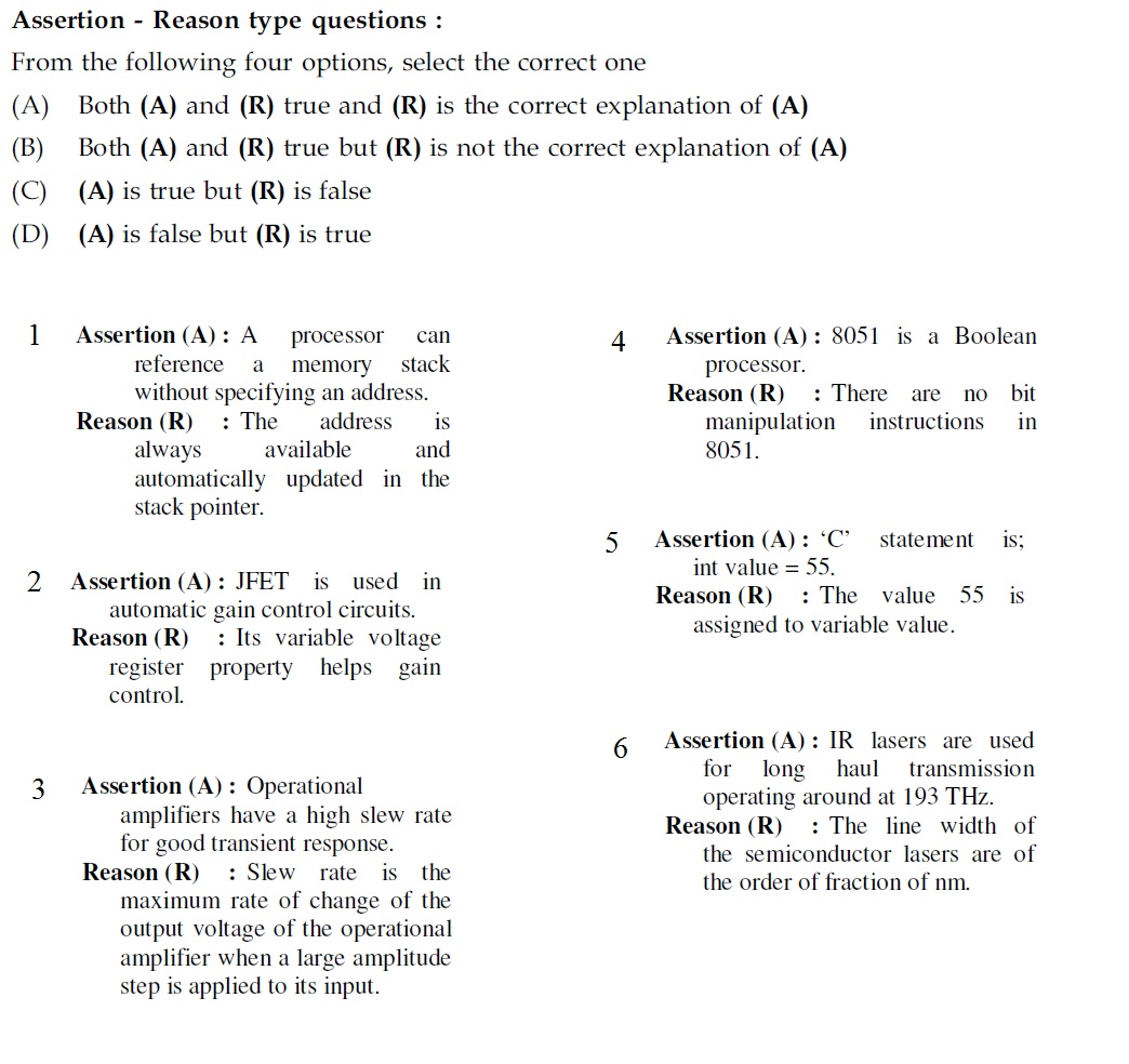 Solved Answer The Question With Explanation: Assertion - | Chegg.com