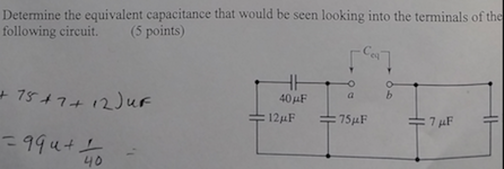 Solved Determine the equivalent capacitance that would be