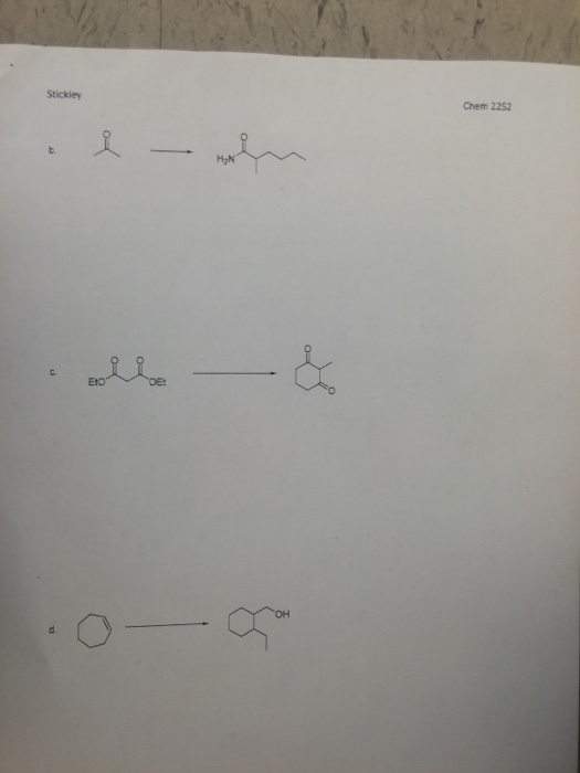 Solved Stickley Chem 2252 | Chegg.com