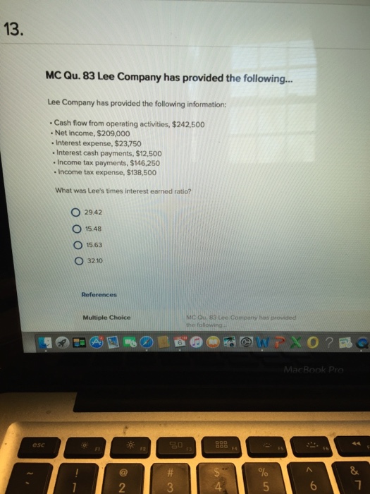 Solved Lee company has provided the following information