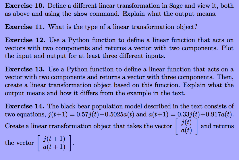 Exercise 12. Use a Python function to define a linear | Chegg.com