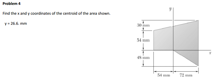 Solved Find the x and y coordinates of the centroid of the | Chegg.com