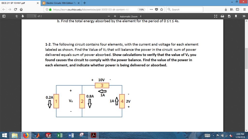 Solved EECE 211 SP 18 HW1.pdf Electric Circuits 10th Edition | Chegg.com