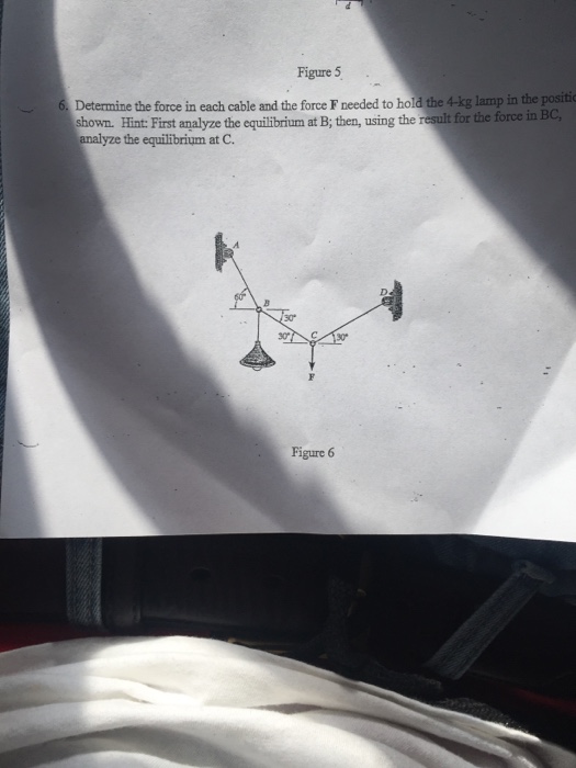Solved Determine the force in each cable and the force F | Chegg.com