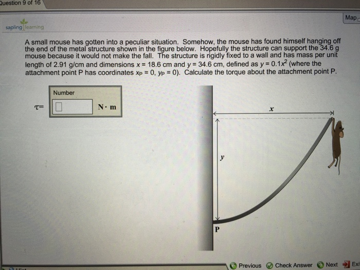 Solved A small mouse has gotten into a peculiar situation. | Chegg.com