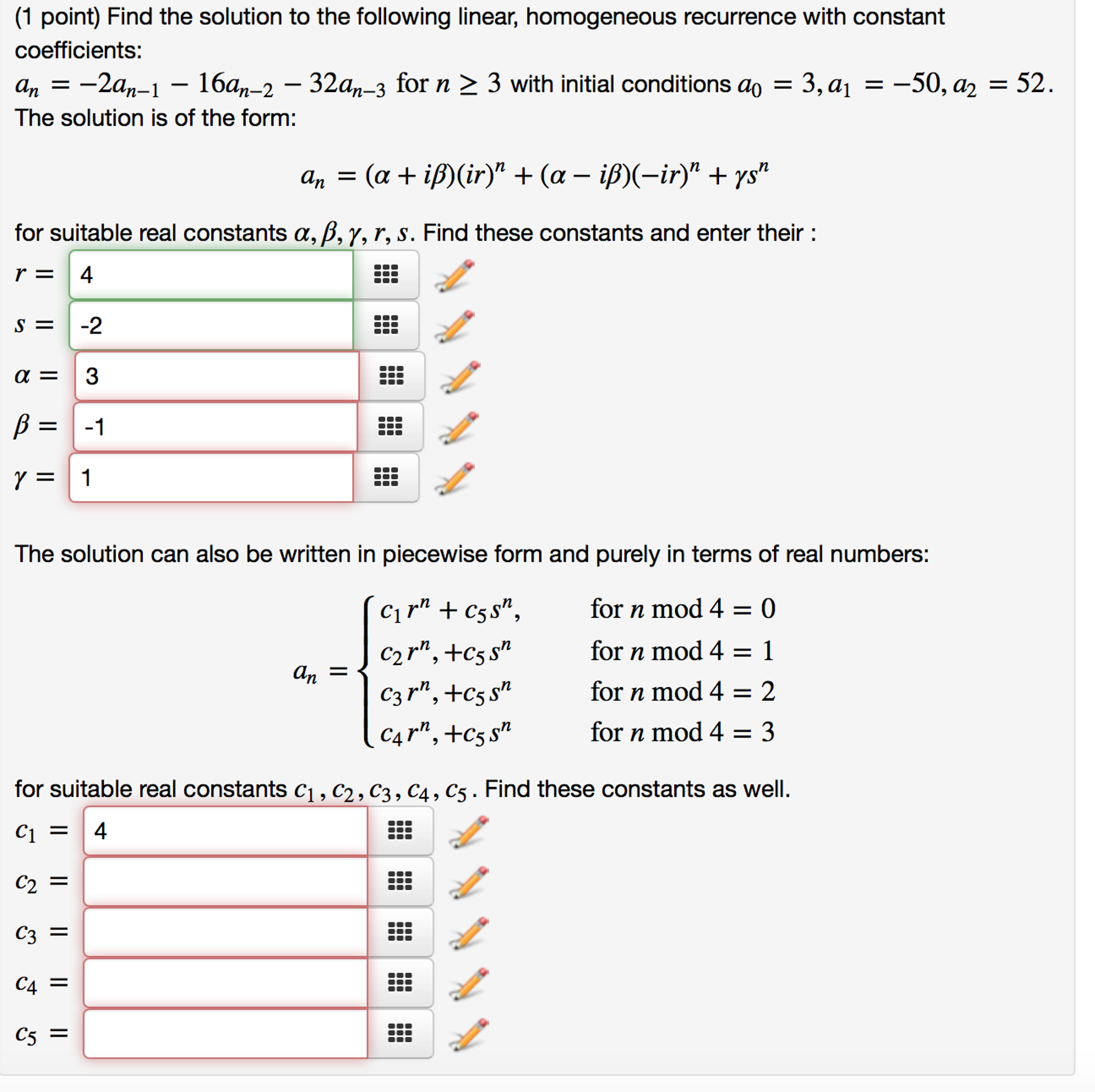 Solved Find The Solution To The Following Linear, | Chegg.com