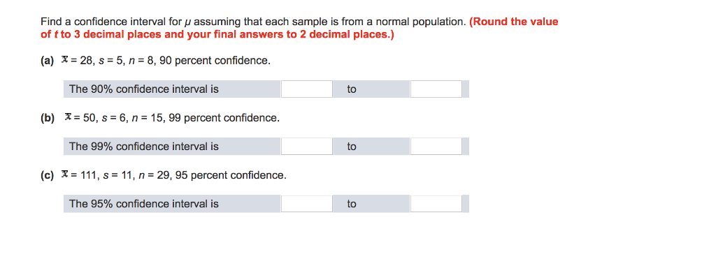 Solved Find a confidence interval for u assuming that each | Chegg.com