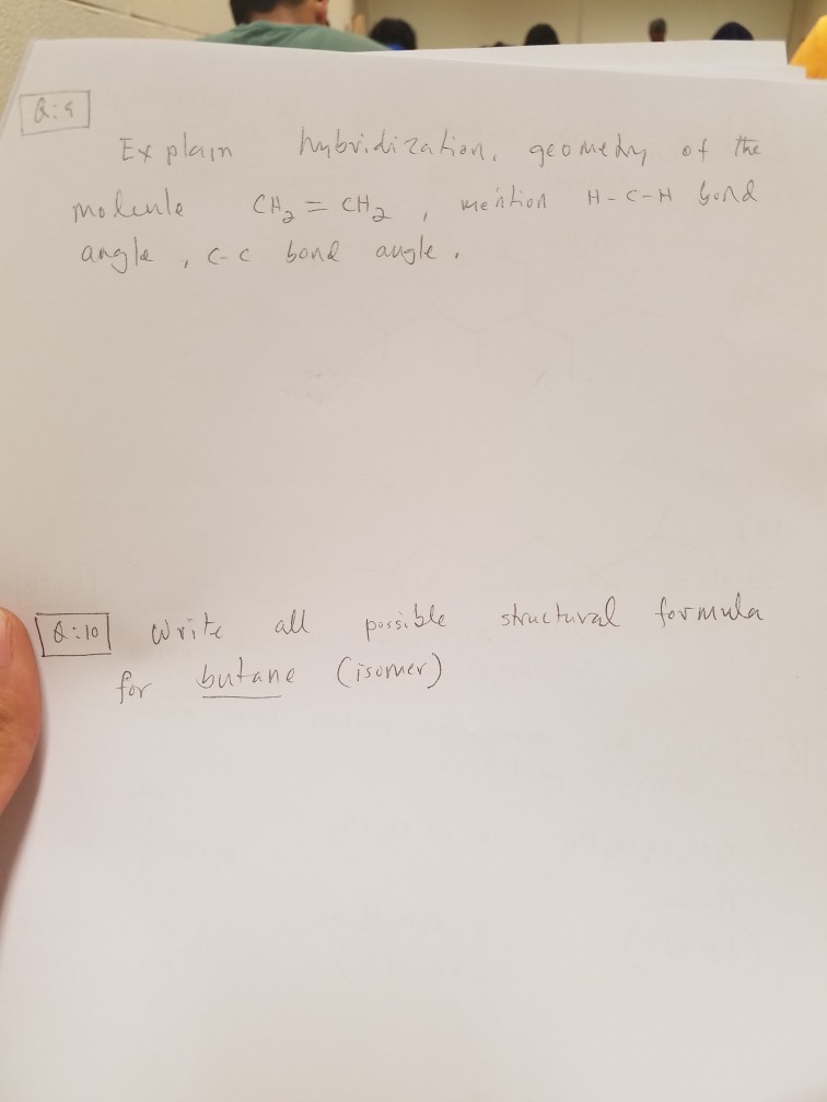 Solved Explain hybridization, geometry of the molecule CH_2 | Chegg.com