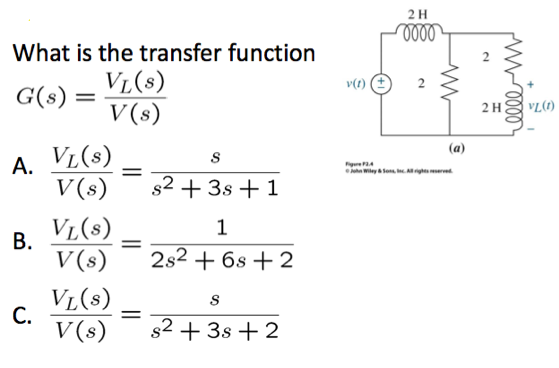 Solved What is the transfer function | Chegg.com
