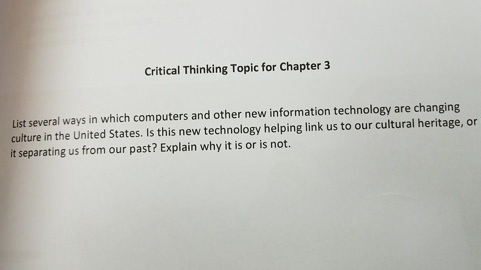 critical thinking chapter 3 exercise answers