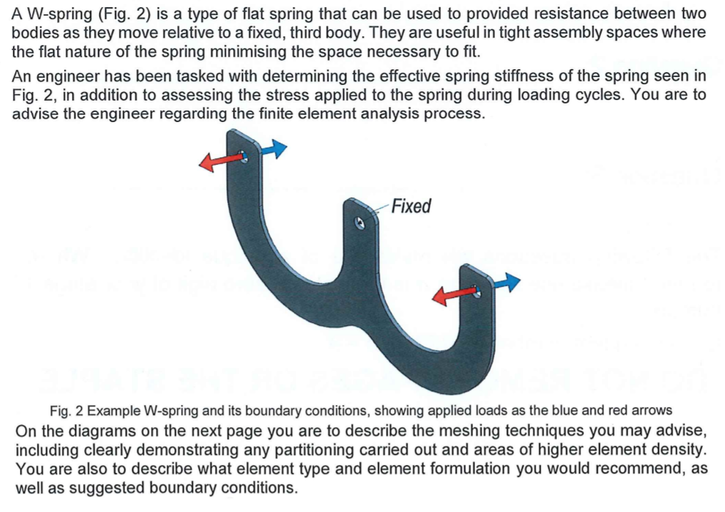 Solved A Wspring (Fig. 2) is a type of flat spring that can