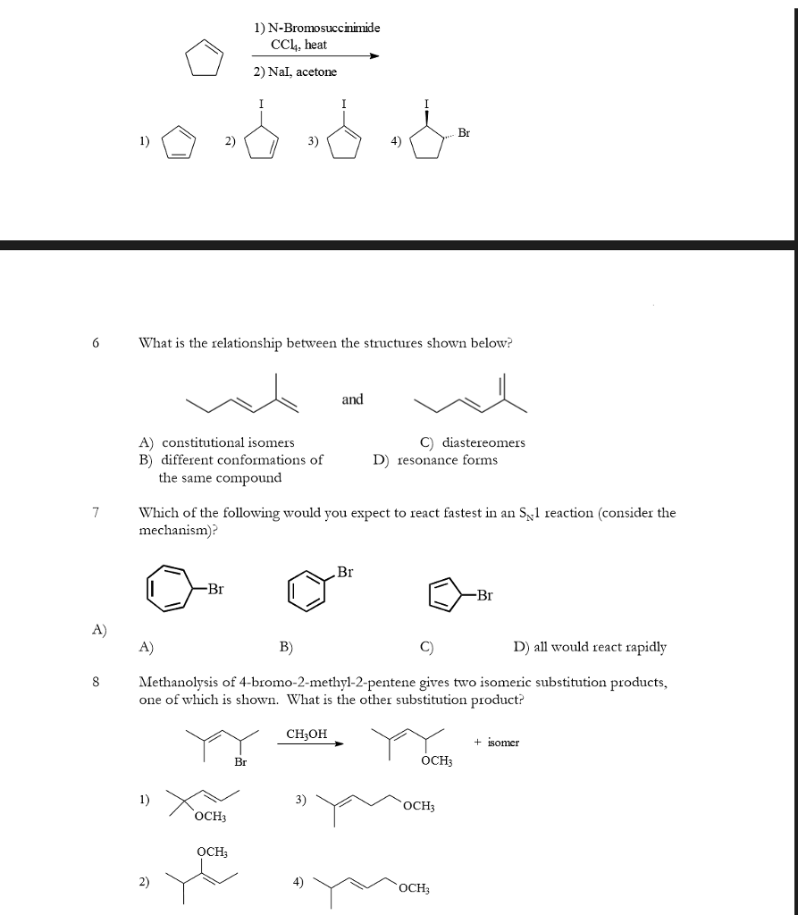 Solved What is the relationship between the structures shown | Chegg.com