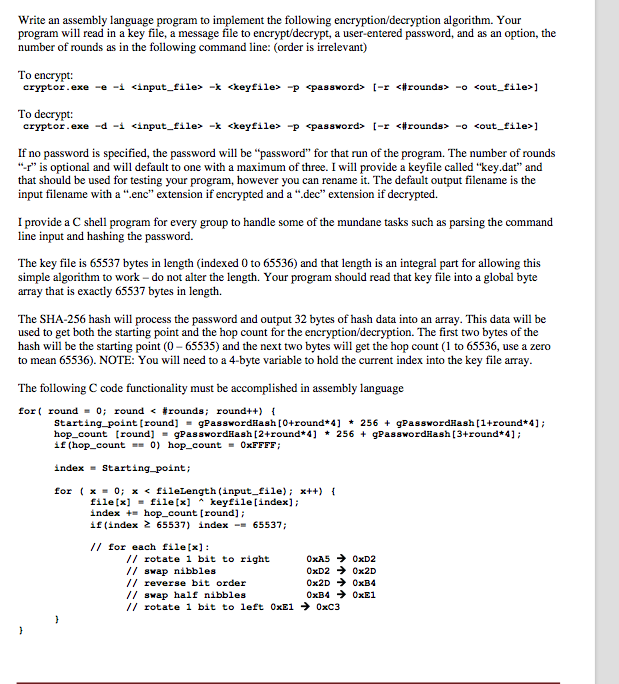 Solved Write an assembly language program to implement the | Chegg.com