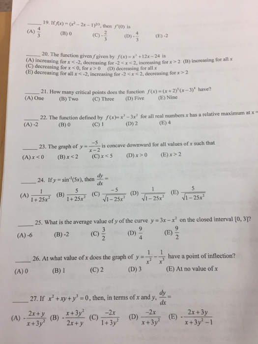 Solved If f(x) = (x^2 - 2x - 1)^2/3, then f (0) is 4/3 0 | Chegg.com