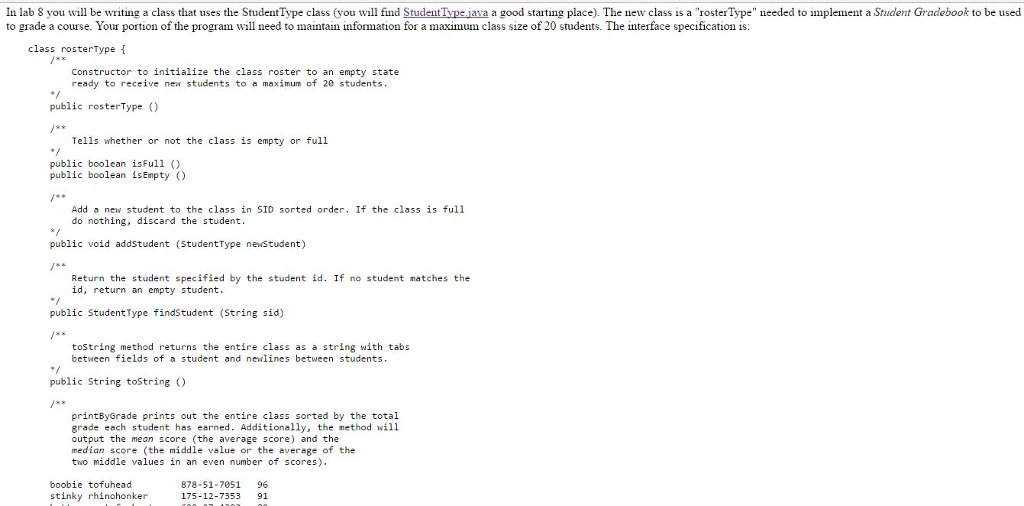 Solved Implement a grade book IN JAVA! and IF you need to | Chegg.com