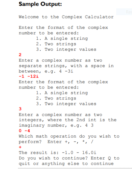 Solved Hello! I need some help regarding creating a complex | Chegg.com
