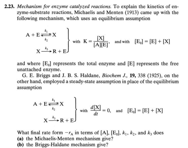 Solved Mechanism for enzyme catalyzed reactions. To explain | Chegg.com