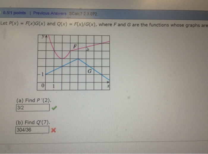 Solved Let P X F X G X And Q X F X G X Where F And