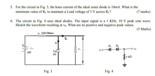 Solved 5. For the circuit in Fig. 3, the knee current of the | Chegg.com