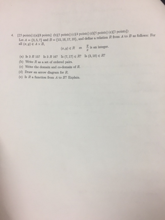 Solved Let A = (3, 5, 7) and B = (5, 16, 17, 18), and define | Chegg.com