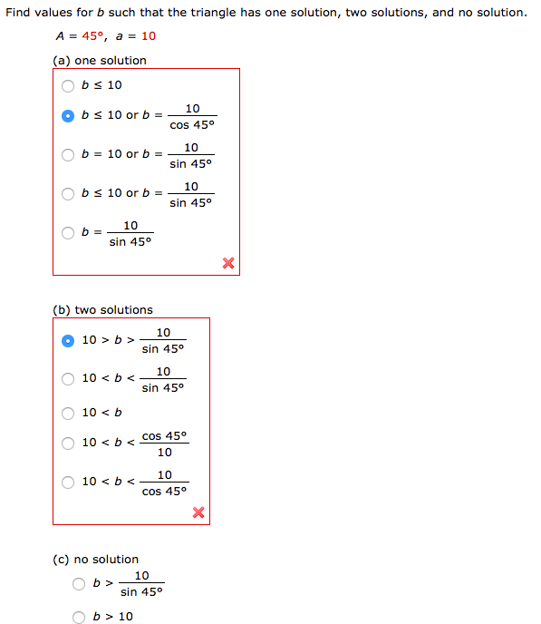 Solved Find Values For B Such That The Triangle Has | Chegg.com