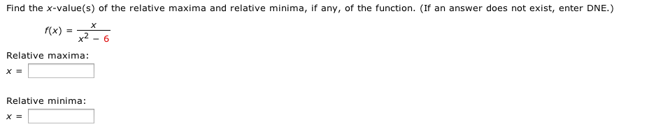 Solved Find the x-value(s) of the relative maxima and | Chegg.com