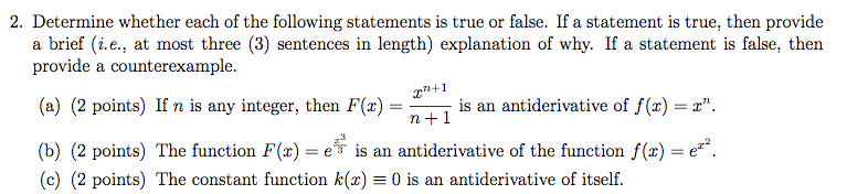 Solved 2. Determine whether each of the following statements | Chegg.com