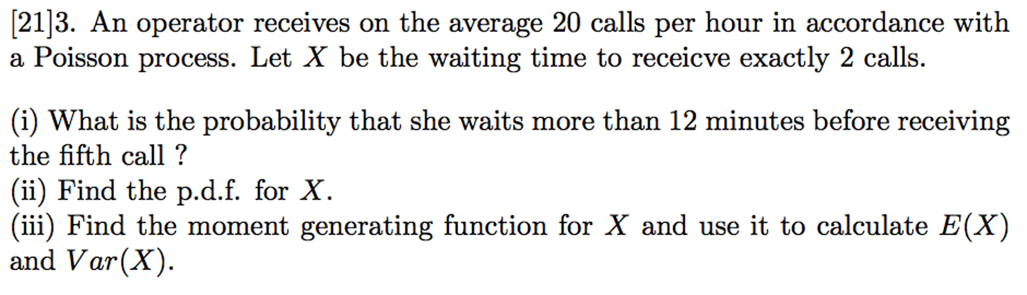 solved-an-operator-receives-on-the-average-20-calls-per-hour-chegg