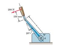 Solved the control lever is subjected to a clockwise couple | Chegg.com