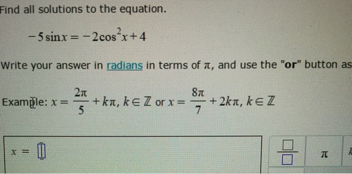 Solved Find all solutions to the equations. -5sin x= | Chegg.com