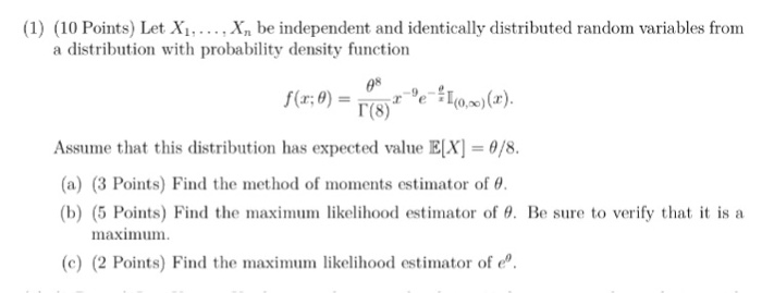 Solved: Let A X_1,...,X_n Be Independent And Identically D... | Chegg.com