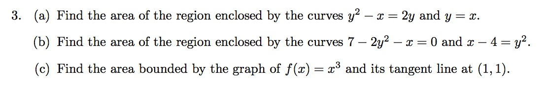 Solved Find the area of the region enclosed by the curves | Chegg.com