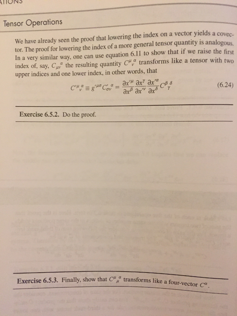 BOX 6.5 Tensor Operations Let's look at each of the | Chegg.com