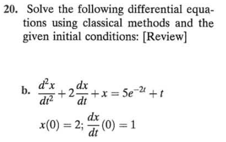 Solved Solve the following differential equations using | Chegg.com