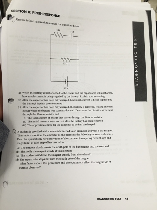 Solved Use the following circuit to answer the questions | Chegg.com